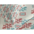 thumbnail image 4 of Ambesonne Ethnic Quilted Bedspread Set 3 Pcs, Traditional Local, King Size, Coral Turquoise White, 4 of 5