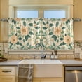 thumbnail image 2 of Yayeee Kitchen Curtains Set of 2 Light Filtering 57"x36" Over Sink Window Panels, Floral Design, 2 of 7