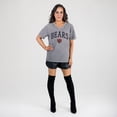 thumbnail image 3 of Women's Gameday Couture Gray Chicago Bears Relaxed Iconic Edge Rhinestone V-Neck T-Shirt, 3 of 4