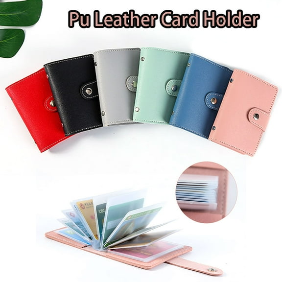 tooloflife Credit Card Wallet Mini Slim Card Holder Coin Purse PU Leather ID Credit Card Holder for Men and Women