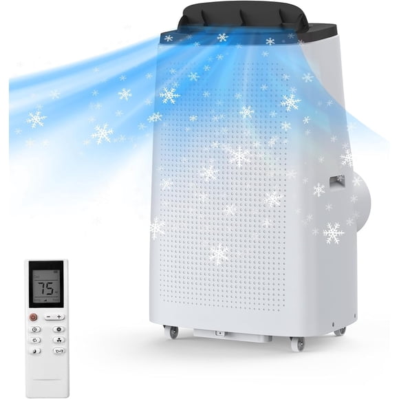 14000 BTU Portable Air Conditioners with Remote Control, 3-in-1 Free Standing Cooling AC Unit with Fan & Dehumidifier, Cools Room up to 700 sq.ft, Smart/Sleep Mode, 3 Speed, Auto Swing, 24H Timer