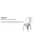 thumbnail image 2 of Commercial Grade 4 Pack Silver Metal Indoor-Outdoor Stackable Chair, 2 of 9