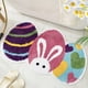 thumbnail image 3 of Tapete de Pascua, Microfibra Suave, Reverso de Tpr Absorbente, Diseño Antideslizante, Decoración para Baño y Sala de Estar, Ideal para Fiestas de Primavera, 80 X 43 Cm., 3 of 3