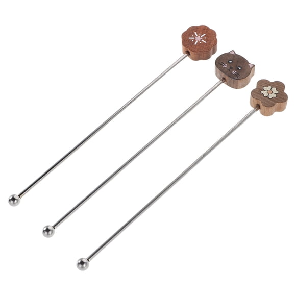 Minkissy 3pcs Reusable Metal Stir Sticks For Coffee And Travel Activities For Adults