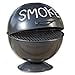 thumbnail image 3 of Smoke Ashtray, Lidded Dome, Pedestal Base, BBQ Grill Party Style, Black Lacquered Iron, 6 Inches, 3 of 4