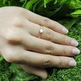 thumbnail image 6 of AFFY 4MM Round Created Opal Solitaire Crisscross Promise Ring 14K Rose Gold over Silver-7, 6 of 6