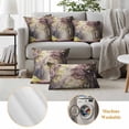 thumbnail image 6 of Pink Summer Floral Outdoor Waterproof Pillow Covers, Spring Flowers Forest Decorative Square Throw Pillowcase Sofa Cushion Sham for Patio/Couch/Chair, 20"x20" 2 Pack, 6 of 8
