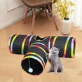 thumbnail image 4 of Pet Cat Tunnel, 3 Way Collapsible Peek Hole Toy with Ball for Cat, Puppy, Kitty, Kitten, Rabbit, 4 of 7