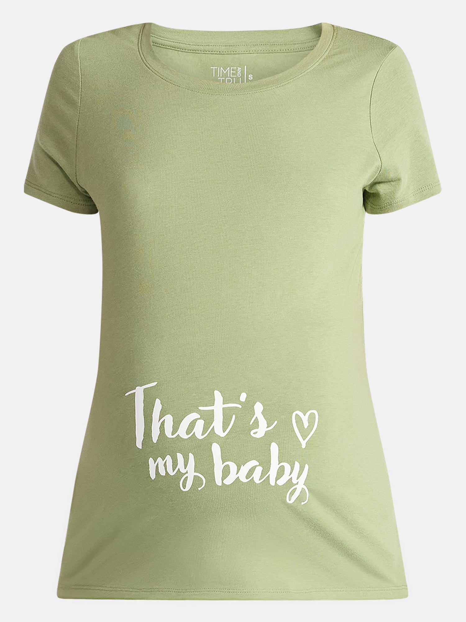 Time and Tru Women’s Maternity Graphic Tee with Short Sleeves, Sizes S-XXL