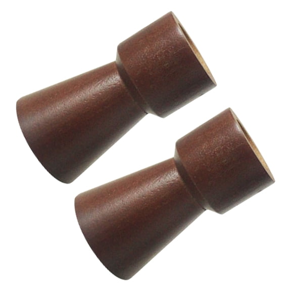 ULTNICE Simple Style Wooden Candle Holder Coffee Color for Indoor 2Pcs