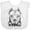 AA-White, variant on Inktastic Pitbull Sketch Portrait with Dog Breed Name Boys or Girls Baby Bib