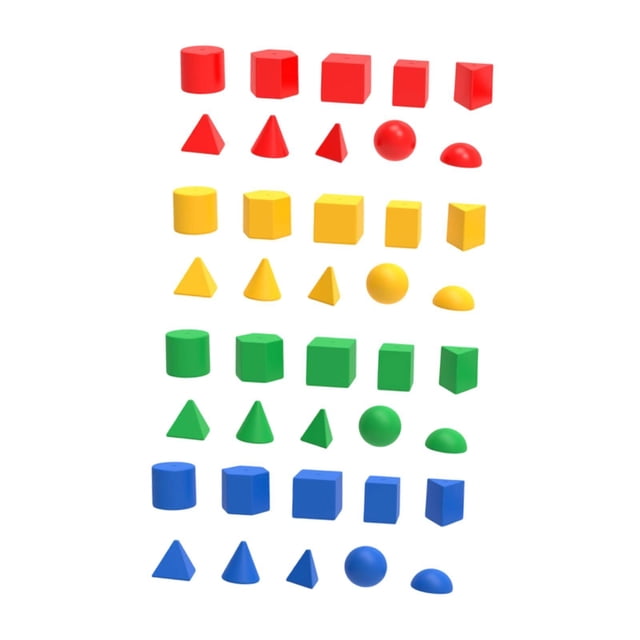 40 bloques de formas geométricas, bloques de patrones, diferentes formas, juguetes para clasificar y apilar, útiles escolares para preescolar y