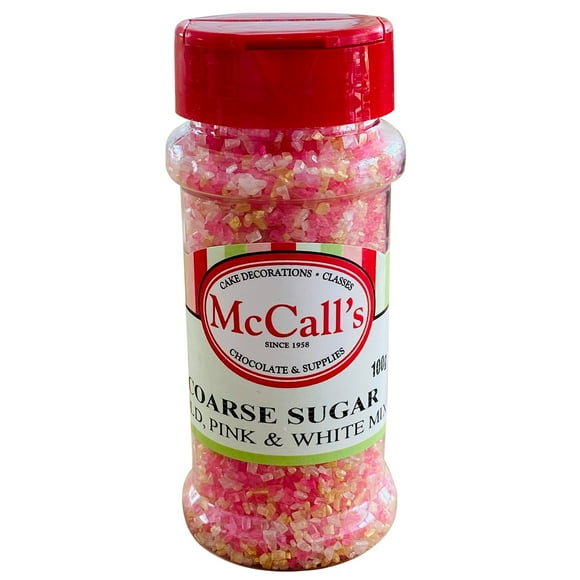 SUGAR COARSE GOLD PINK & WHITE MIX 100 g