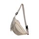 thumbnail image 2 of Bolsa de pecho de lona bandolera para hombre y mujer | Mochila bandolera de gran capacidad | Correa ajustable | Multibolsillo Viajes, Ciclismo, Exterior, Uso Casual | 33x16x9cm | 1 pieza | Blanco, 2 of 6