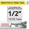 thumbnail image 6 of GREENCYCLE 1PK Compatible for Brother P-touch Black on Yellow 12mm TZ TZe TZe-631 TZ-631 TZe631 TZ631 Laminated Label Tape use in PT-2030 PT-1010 Label Maker, 6 of 6