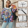 thumbnail image 6 of Renewold Bohemian Flower Yellow Blue Womens Full Zip Hooded Sweatshirts Hoodies Pullover Jackets Drop Shoulder Long Sleeve Y2K Athletic Jackets Top Sweatshirt Hoodie Winter Fall Preppy Clothes, S, 6 of 7