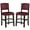 Dark Red, variant on Home Square 2-Piece Furniture 24" Wood Counter Stool Set in Dark Red