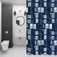 thumbnail image 4 of Tropical Beach Bathroom Shower Curtain, Summer Coconut Tree Anchor Boat Blue White Plaid Waterproof Washable Soft Bath Curtain for Bathtub Decor with 12 Hooks&Grommet, 60x72 Inch, 4 of 9