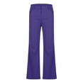 thumbnail image 3 of Rloper-Lop Men's Vintage Bell Bottom Pants Slim Fit Classic Comfort Flares Retro Leg Disco Stretch Trousers Solid Color Outdoor Pants Purple M, 3 of 5