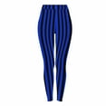 thumbnail image 3 of Fartey Striped Print Leggings for Women Trendy Halloween Graphic Legging Soft Stretchy High Waisted Yoga Pant Slim Fit Gym Athletic Running Pants Blue 2XL, 3 of 9