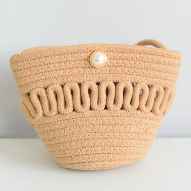 Granjero Gordo Bolso de mano tejido y bolsas de cosméticos, bolso de mano tejido elegante de playa de verano, bolso de hombro de 7,87 x 1,96 x 5,51 pulgadas (A)