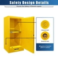 thumbnail image 4 of Zhuotong 35.5" Heavy-Duty Flammable Liquid Storage Cabinet, Double-Wall Steel Fireproof Cabinet with Vent & Lock, 12 Gallon Capacity for Industrial & Home Use (Chemical/Gasoline Storage), 4 of 8