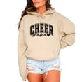 thumbnail image 2 of Cheer Mama Hoodie for Women Cheerleading Mom Game Day Pullover Sweatshirt, Sand Hoodie, S, 2 of 8