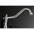 thumbnail image 3 of Kingston Brass KS1021PL Heritage Two-Handle Wall Mount Roman Tub Faucet, Polished Chrome, 3 of 5