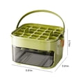 thumbnail image 2 of Yucurem 25 Cube Ice Maker With Easy Press Lid, 2-in-1 Portable Ice Maker with Lid and Storage Box for Freezer, Handled Press-Type Ice Cube Tray for Whiskey, Cocktail, Beer (Green), 2 of 10
