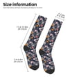 thumbnail image 5 of Daiia Sports Socks Hawaiian Style Printed Novelty Crew Socks for Men Women Knee High Socks Cotton Socks Soft & Breathable Support Unisex Socks, 5 of 9