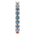 thumbnail image 4 of 1.44 ctw Wedding Band for Women - 18K Rose Gold Blue Moissanite Stackable Eternity Ring, 4 of 6
