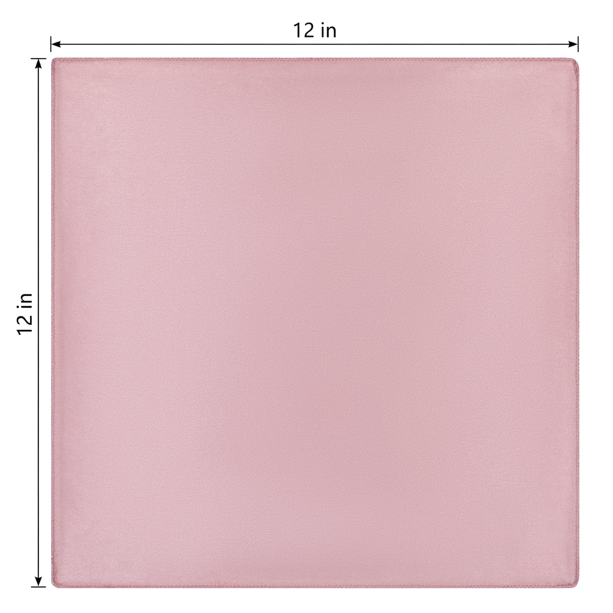 Unique Bargains 12Pcs Reusable Table Dinner Napkins Rose Gold 12x12inch