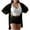 Black, variant on Women's Fuzzy 3 Piece Outfits Fleece Hooded Cardigan Warm Crop Top with Shorts Set Pajamas Matching Loungewear