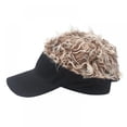 thumbnail image 4 of Men's Novelty Flair Spiked Hair Visor Sun Funny Golf Hats Fake Wig Peaked Adjustable Baseball Caps, 4 of 6
