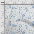 thumbnail image 1 of oneOone Velvet Medium Blue Fabric Florals Dress Material Fabric Print Fabric By The Yard 58 Inch Wide, 1 of 1