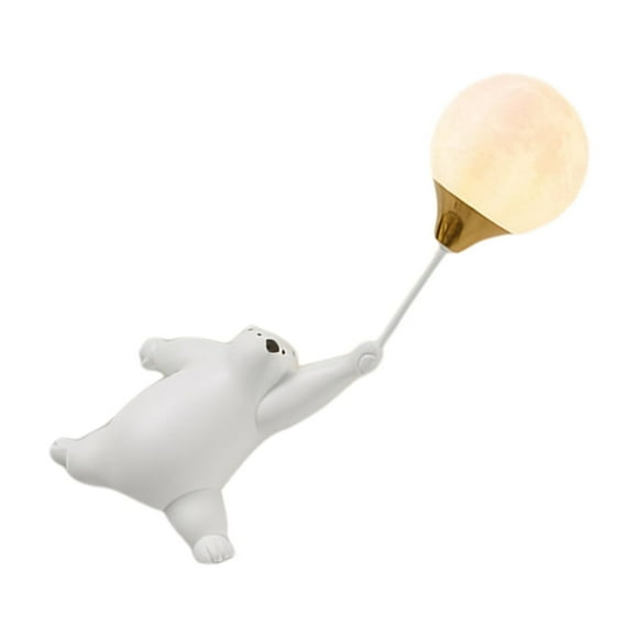 Thinsony Eye Protection Bear Wall Lamp For Girl Bedroom No Blue Light Hazard Super Cute High Light
