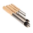 thumbnail image 1 of Clay Hole Cutters, 4pcs Stainless Steel Birch Multipurpose Lightweight Compact Sculpting Tools  For Professional For Handicrafts Carving, 1 of 8