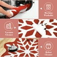 thumbnail image 4 of Hasoo Christmas Snowflake Shaped Indoor Home Decor Carpet 3'x 3' Red Area Rug for Living Room, 4 of 5