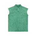 thumbnail image 4 of BUWTTED Men Tank Tops Big Tall Sleeveless Muscle Gym Workout Running Beach Summer Vintage Button Up Tee Vest Green Shirt XXXL, 4 of 4
