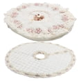 thumbnail image 3 of Protector de ventilador de mesa con encaje floral, 2 piezas, lavable, funda decorativa, juego de fundas para ventilador eléctrico de verano, almacenamiento, 3 of 7