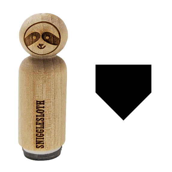 Home Plate Baseball Rubber Stamp for Scrapbooking Crafting Stamping - Mini 1/2 Inch
