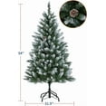 thumbnail image 6 of Senfot 4.5 FT Artificial Christmas Tree, Christmas Tree with Decoration, Metal Base Easy Assembly for Home, Office, Christmas Party, Christmas Holiday Decor, Green, 6 of 9