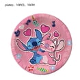 thumbnail image 4 of Disney-decoración de fiesta de cumpleaños de Lilo & Stitch, juego de vajilla desechable rosa, suministros de fondo de decoración de globos, 4 of 4