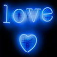 thumbnail image 2 of Carr, Hailey 15x15 Gold Ornate Wood Framed with Double Matting Museum Art Print Titled - Neon Love Heart BB, 2 of 4