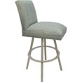 thumbnail image 3 of Swivel Metal Extra Tall Stool Sommerville 34" Seat -Aquatint Teal Fabric - Beige, 3 of 4