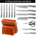 thumbnail image 4 of imarku | 14-Piece Knife Set High Carbon Japan Stainless Steel with Block and Sharpener,Fathers Day Gifts, 4 of 7