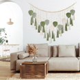 thumbnail image 5 of Macrame Wall Hanging Leaves- Chic Feather Boho Wall Decor Wowen Wall Art Leaf Tassels Tapestry for Home Office, 5 of 5