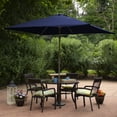 thumbnail image 2 of Northlight 10' x 6.5' Outdoor Patio Market Umbrella with Hand Crank - Blue, 2 of 5