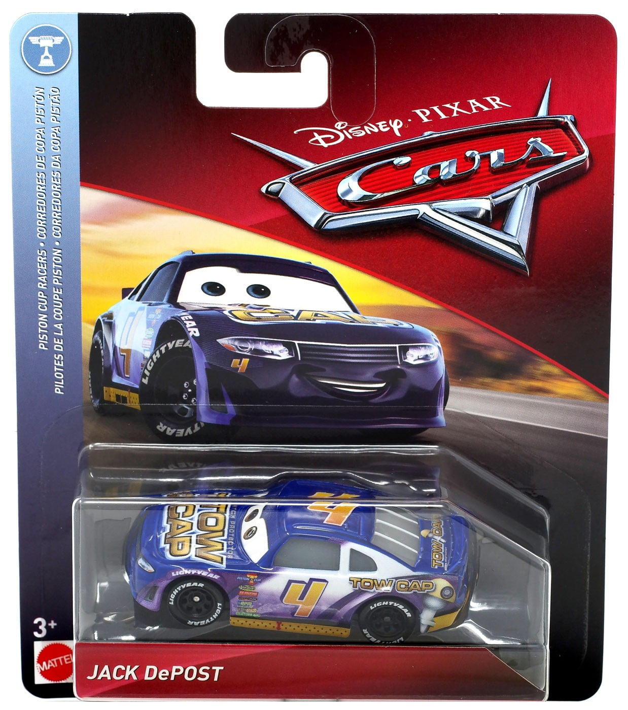 Mattel Disney Cars 3 Jack DePost (Tow Cap #4) Piston Cup Racer Die