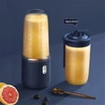 thumbnail image 2 of Portable Blender, Personal Blender USB Rchargeable, Mini Blender for Shakes and Smoothies, 400ML Portable Fruit Veggie Juicer Cup With 6 Blades and Travel Lid, Handheld Blender (Only juicer), 2 of 5